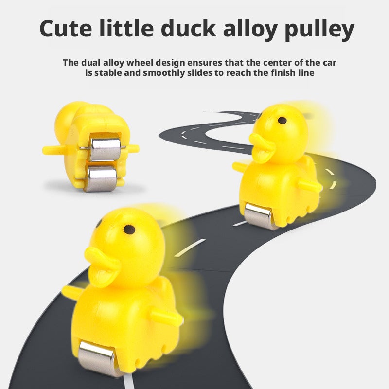 Yellow Duck Climbing Stairs Electric Track Toy for Kids - Image 3