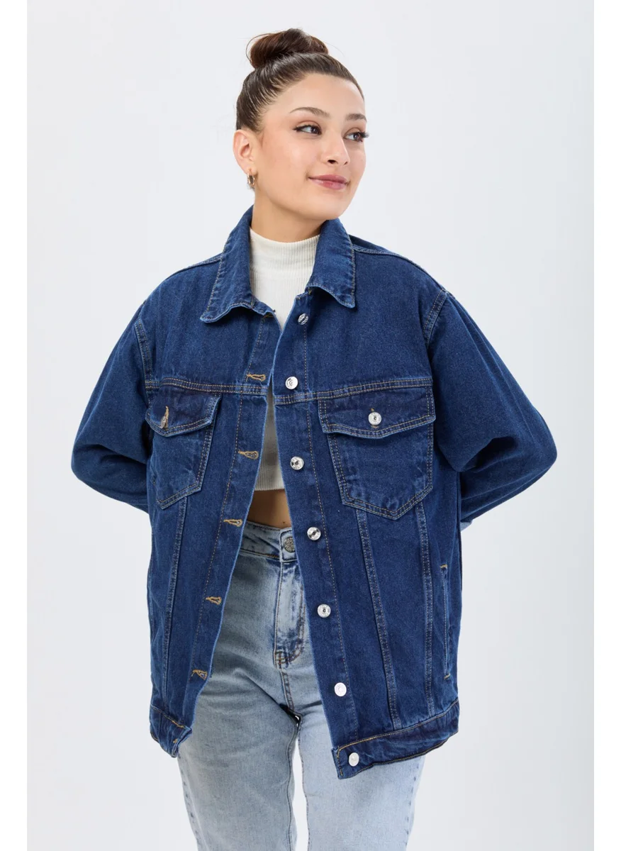 Tofisa 23814 Blue Flota Pocket Denim Jacket