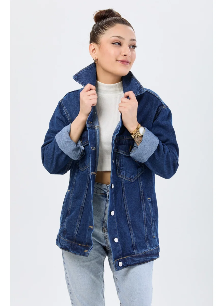 Tofisa 23814 Blue Flota Pocket Denim Jacket