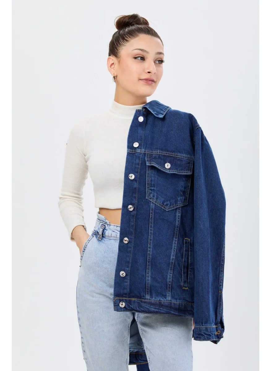 Tofisa 23814 Blue Flota Pocket Denim Jacket