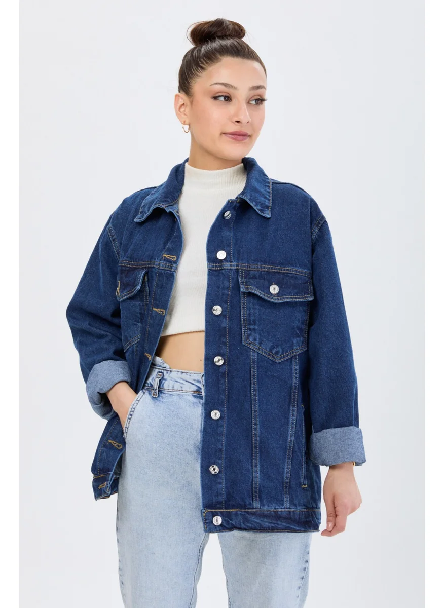 Tofisa 23814 Blue Flota Pocket Denim Jacket