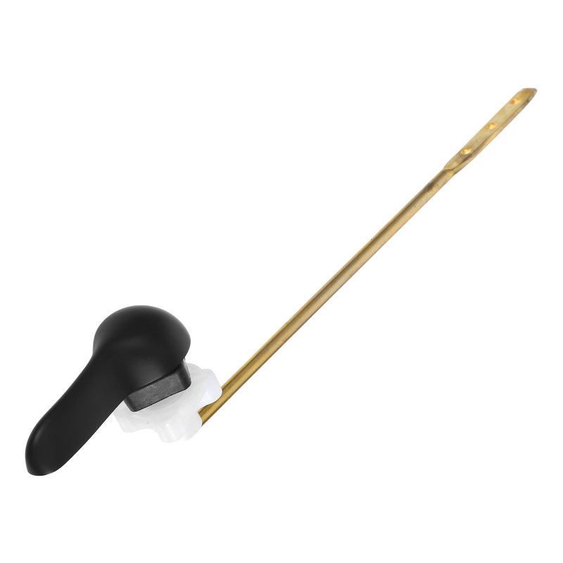 Universal Side Mount Adjustable Toilet Flush Lever Handle With Brass Rod And Zinc Alloy Wrench Black - Image 2