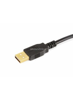 Monoprice 6-Feet USB 2.0 A Male to Micro 5pin Male 28/24AWG Cable with Ferrite Core (Gold Plated) (105458),Black  - Image 2