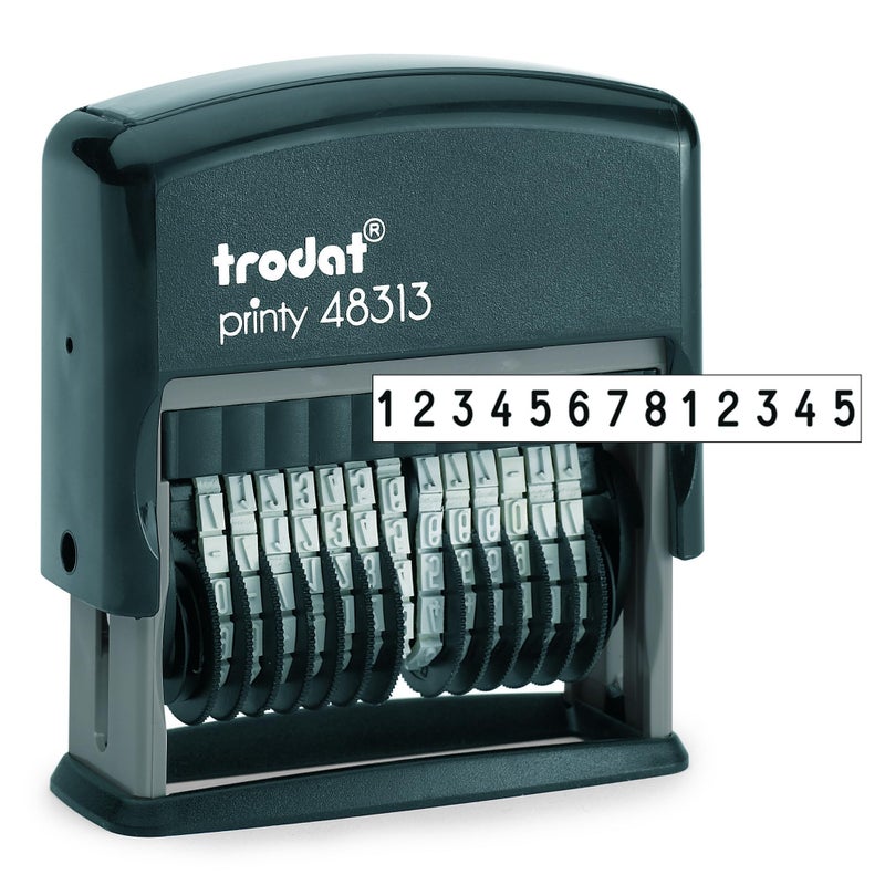 Trodat Printy 48313 Numerals 13 Characters Font Height 38 mm Black - Image 2