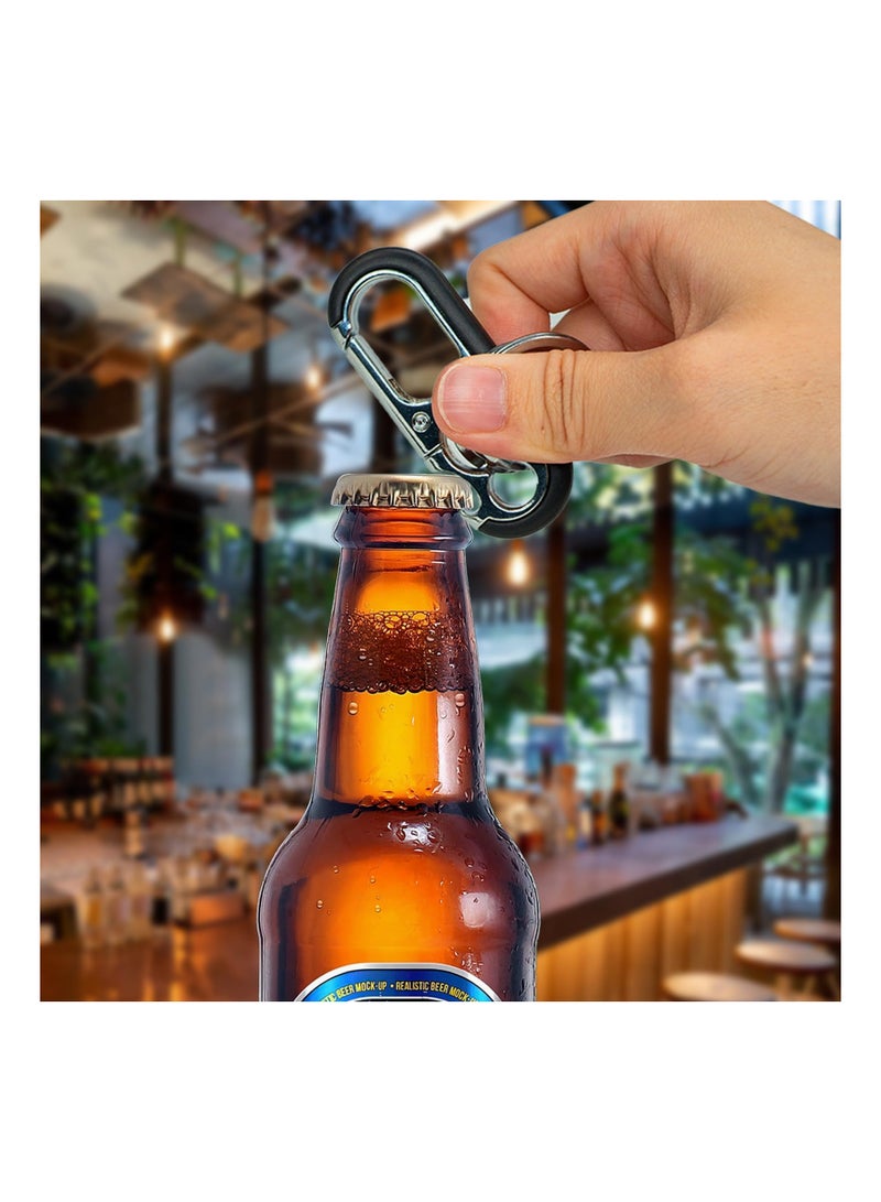 Excefore Bottle Opener Keychain, 6 Pcs Heavy Duty Keychain Double Keyrings Style Keychain Quick Release Key Chain for Men Women - Image 5