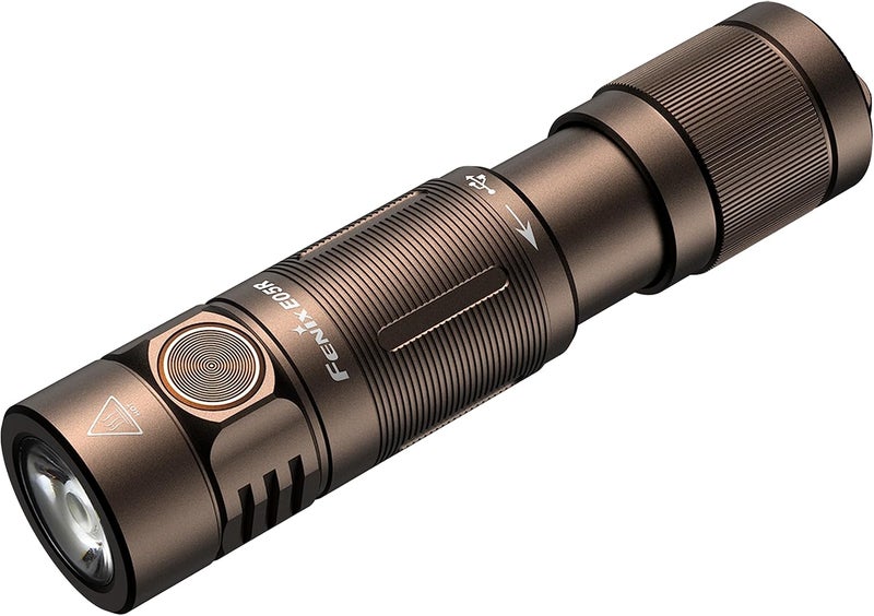 Fenix E05R Rechargeable Keychain Torch, Brown - Image 1