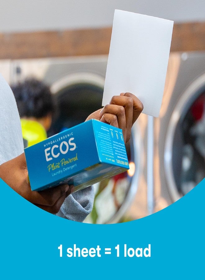 ECOS Laundry Detergent Sheets Vegan, No Plastic Jug, No Mess & Liquid Free - Laundry Sheets in Washer - Hypoallergenic, Plant Powered Laundry Detergent Sheets - Lavender - 50 Sheets (Pack of 1) - Image 5