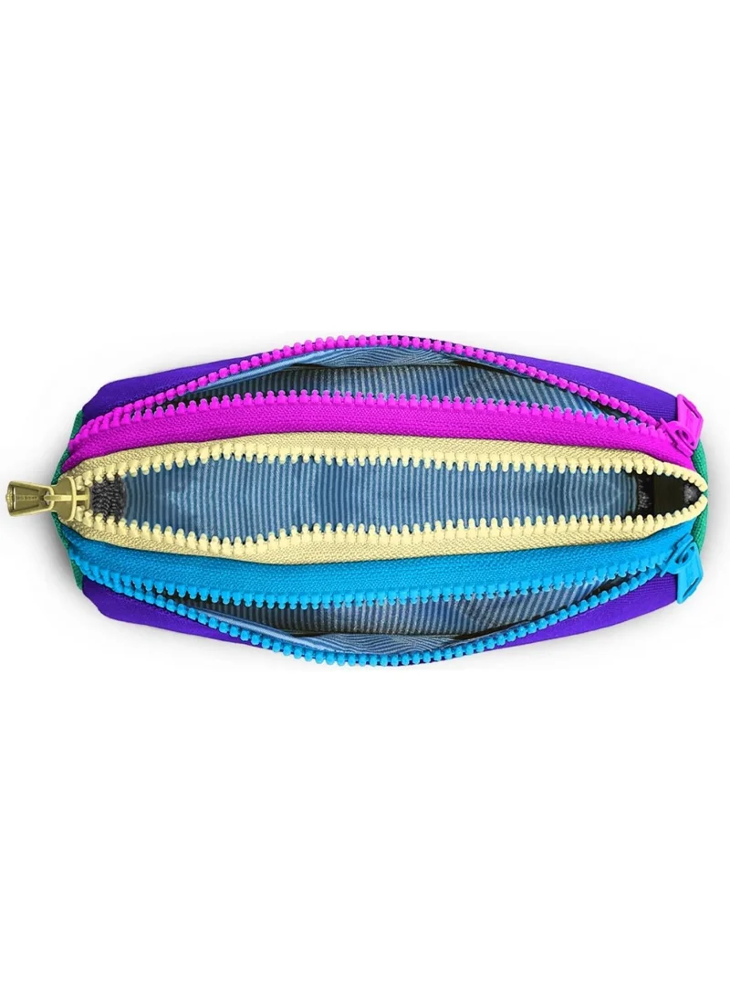 كورال هاي Purple Green Three Compartment Pencil Bag - Girl