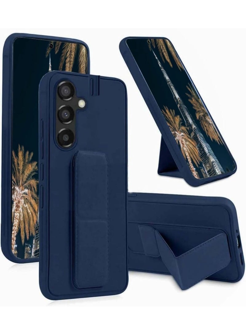 Muzz Samsung Galaxy S25 Case, Multi Stand Cover with Magnet Holder, Hand Strap Grip, Vertical and Horizontal Stand (Blue, Samsung Galaxy S25) - Image 4