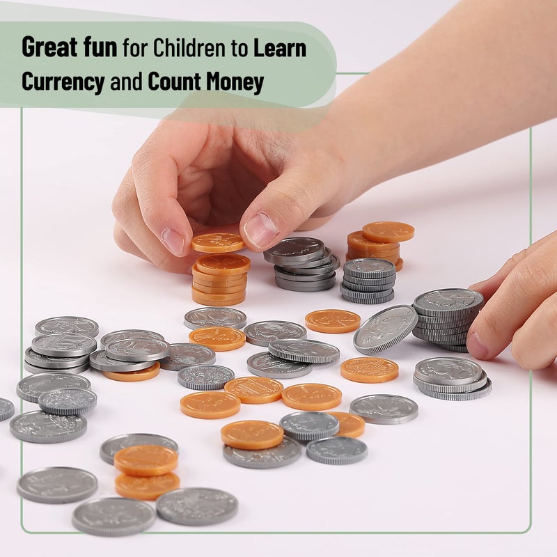 Mr. Pen- Play Money for Kids, 150 Pcs, Ages 3+, Toy Money, Money Games, Fake Money for Kids, Pretend Money, Toddler Learning Money, Kids Play Money, Realistic Money, Fake Cash, Coins for Kids - Image 4