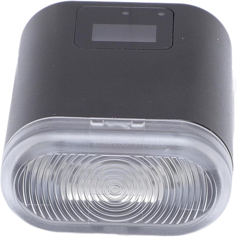 حامل الحذاء الساخن للفلاش الأسود للكاميرا، قابل لإعادة الشحن عبر USB-C، ضوء أبيض 5600K، 8 مستويات للسطوع - Image 4