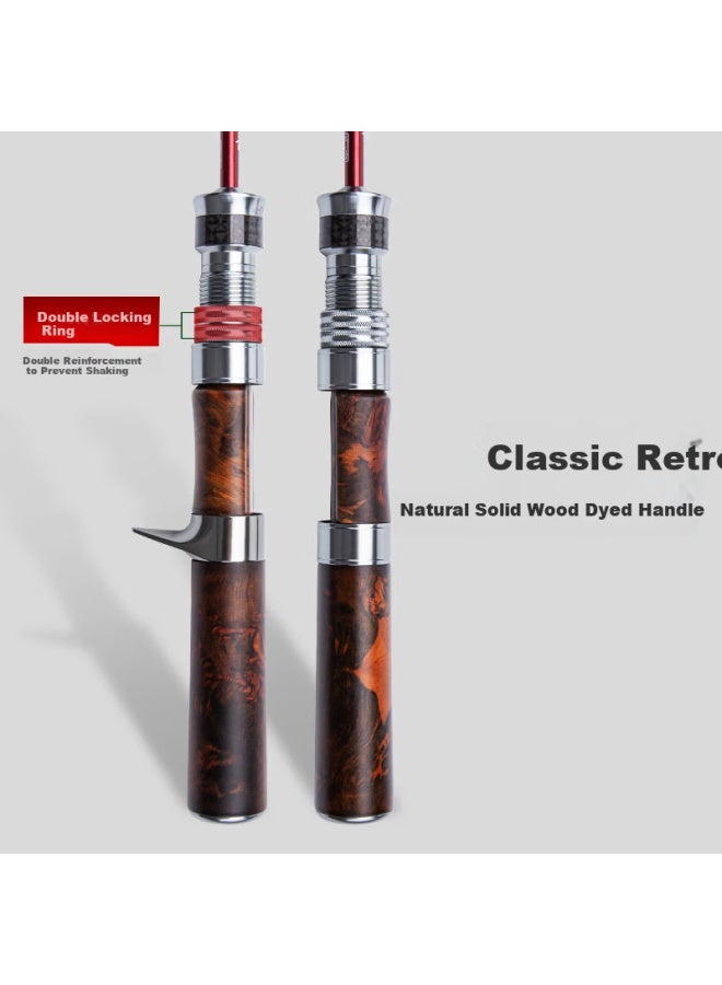 Fishingfans Ouka Solid Wood Ul Micro Rod Ultra-light Carbon Fuji O-ring Stream Bass Rod 1.53m Gun Handle Rod - Image 3