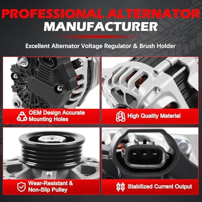 Autodevil 11311 Alternator 90Amp 12V Compatible with Elantra Soul 2007 2008 2009 2010 2011 2012 OE A0002655635, 11311N, 2655635, 40046031 - Image 5