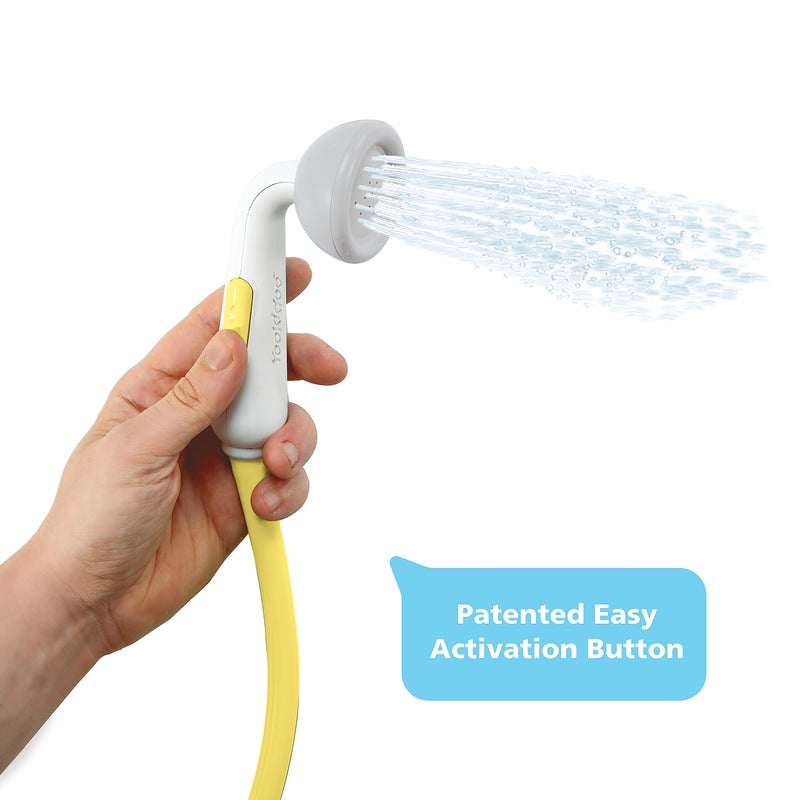 Yookidoo Yookidoo Baby Bath Shower Head - Water Pump with Trunk Spout Rinser - Control Water Flow from 2 Elephant Trunk Knobs for Maximum Fun in Tub or Sink for Newborn Babies(Yellow)  - Image 5