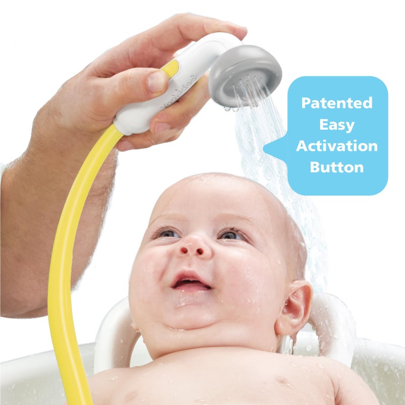 Yookidoo Yookidoo Baby Bath Shower Head - Water Pump with Trunk Spout Rinser - Control Water Flow from 2 Elephant Trunk Knobs for Maximum Fun in Tub or Sink for Newborn Babies(Yellow)  - Image 3