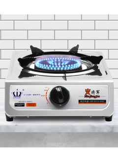 Grace Portable Gas Stove Single Burner Cooker LPG Camping Wok Stainless Steel 4kW Indoor & Outdoor Stainless Steel  - Image 1