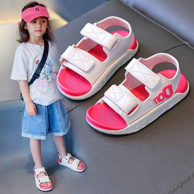 Childrens Boys Sandals New Summer Non-Slip Soft Sole Girls Internet Celebrated Baby Middle and Old Childrens Fashionable Beach Shoes Pink Upgrade - Image 4
