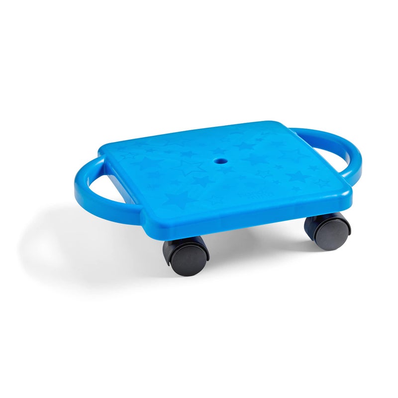 hand2mind Blue Indoor Scooter Board with Handles, Sit Down Floor Scooter, Gym Activities for Kids, Indoor Recess Games, Sport Scooters, Physical Education Equipment, Gross Motor Toys - Image 1