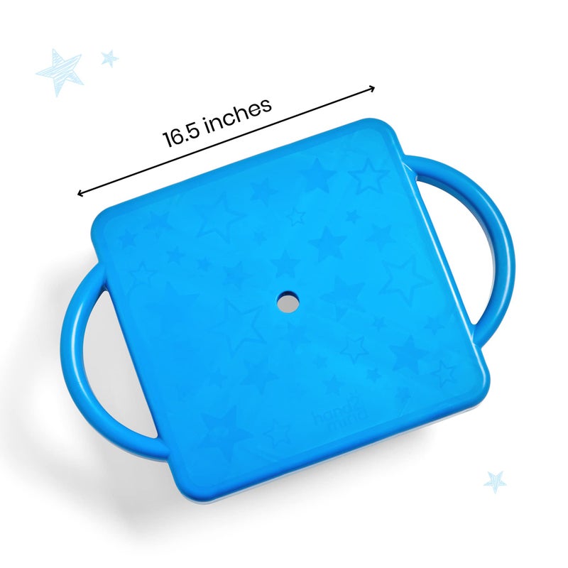 hand2mind Blue Indoor Scooter Board with Handles, Sit Down Floor Scooter, Gym Activities for Kids, Indoor Recess Games, Sport Scooters, Physical Education Equipment, Gross Motor Toys - Image 2