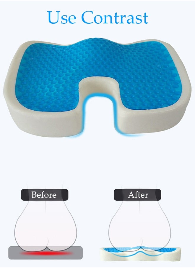 DUNISO Gel Seat Cushion for Car, Cooling Seat Cushion with Anti-Slip Bottom and Removable Cover, Breathable Car Office Chair Seat Cushion for Tailbone Pain Relief  - Image 4
