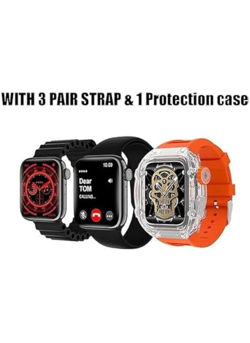 Haino Teko Germany Richard M9 Smart Watch for Men – 3 Pair Straps, 1 Protective Case, Fitness & Health Tracking, Bluetooth Connectivity, Waterproof Design, Sleek and Durable - Image 5