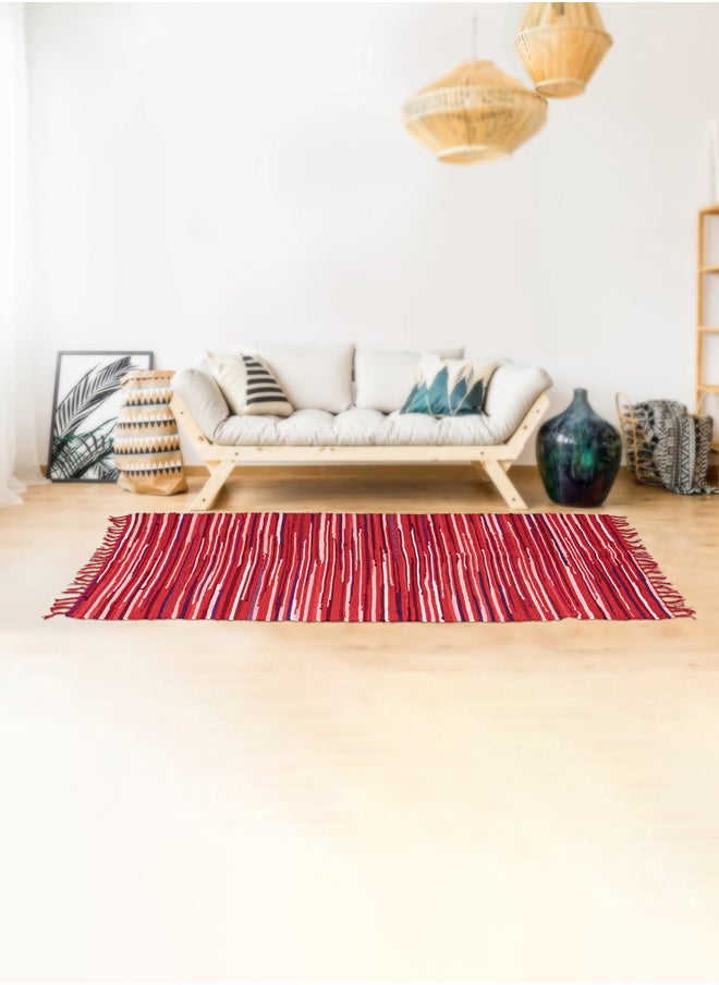 AL SANIDI Cotton floor mat cotton floor cushion Red Size L210*W85 Cm  - Image 2