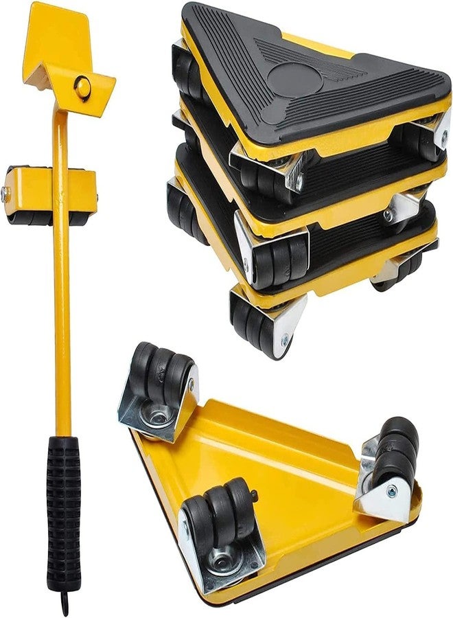 SEVEN SPACE SEVENSPACE Heavy Duty Furniture Lifter With 4 Sliders for Easy and Safe Moving - 5 Pack Object Mobile Mover Household Hand Tool Set - Image 1