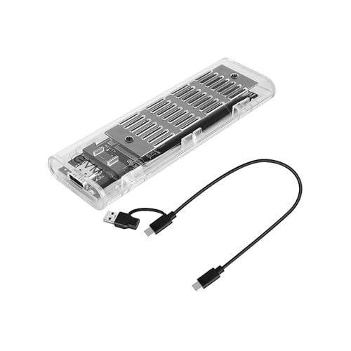 EVM M.2 SSD Enclosure USB 3.1 Gen 2 Type-C | NVMe SATA Dual Protocol | 10Gbps High Speed | Supports 2280 2260 2242 2230 | External SSD Case | 1 Year Warranty (EVM-CG-003) - Image 1