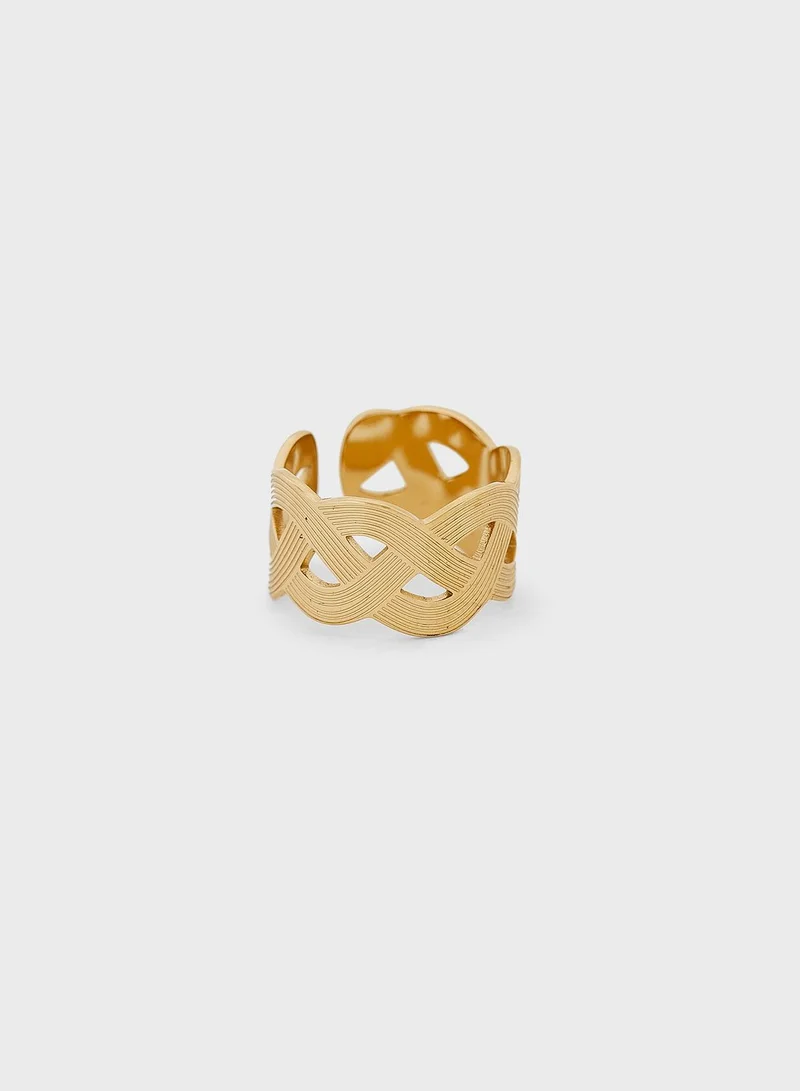 Lady Mauve Malakai Twist Chain Ring