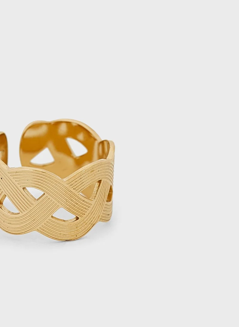 Lady Mauve Malakai Twist Chain Ring