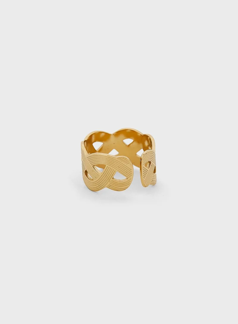 Lady Mauve Malakai Twist Chain Ring