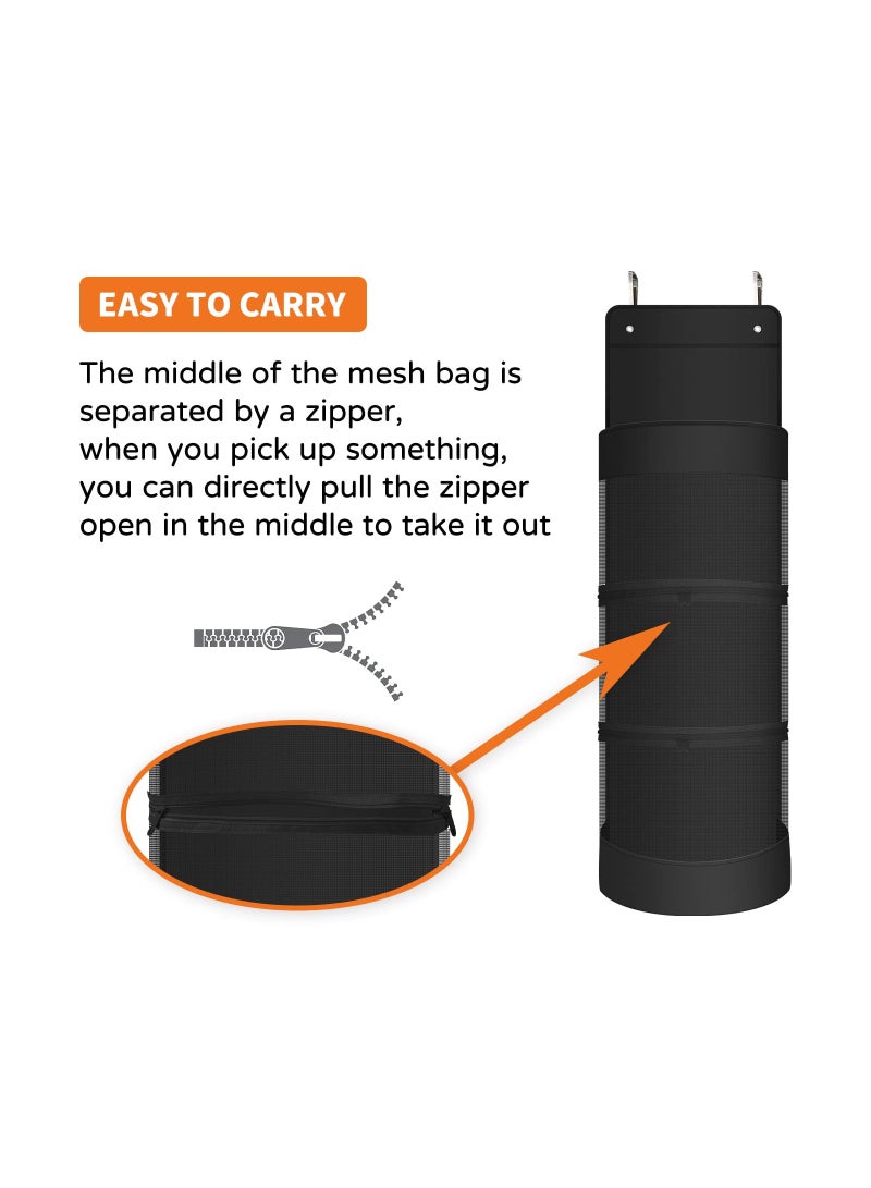 KASTWAVE Over The Door Hanging Sports Equipment and Ball Storage, Ball Storage with Metal Hook, Sports Equipment Organizer for Hold Soccer Basketball Football Volleyball Tennis and Toys - Image 4