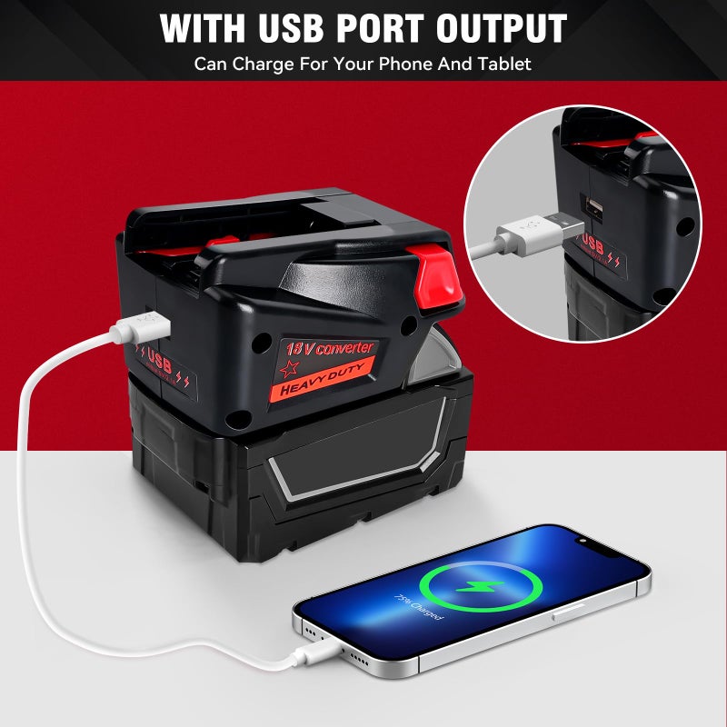 Ecarke For Milwaukee M18 Battery Adapter Convert For Milwaukee V18 48-11-2200 48-11-2230 Converter Power Tool - Image 3