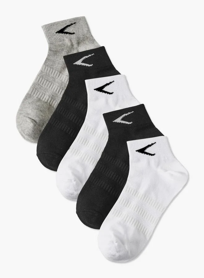 Dash Pack Of 5 Quarter Length Cotton Socks