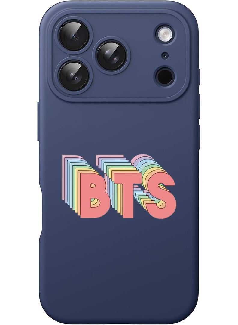 Theodor Protective Slim Fit Case Liquid Silicone Cover with Full Body Protection Anti-Scratch Shockproof Case For Apple iPhone 17 Pro (Blue) BTS - Image 1