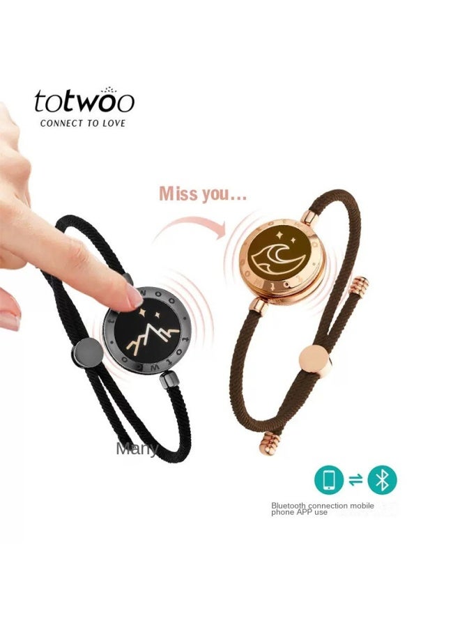 توتو Totwoo Mountain Oath سوار استشعار الاهتزاز الذكي التفاعلي لمسافات طويلة سوار حب للأزواج هدية للصديق أو الصديقة - Image 2