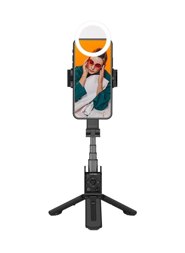 hohem - iSteady Q Black 3 in 1 Smartphone Gimbal Stabilizer Selfie Stick Tripod Face Tracking - Image 1