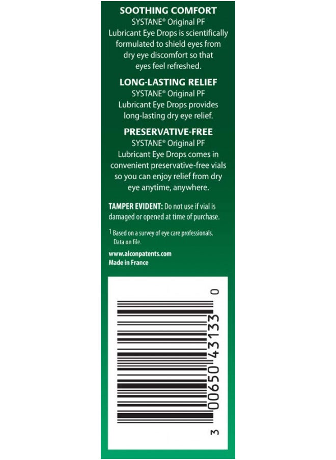 Systane Systane Long Lasting Lubricant Eye Drops Vials Eye Drops, 30 Count (Pack of 1)  - Image 1