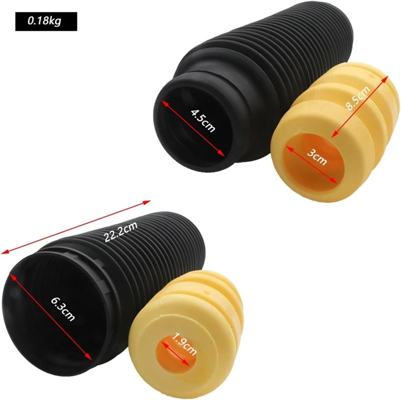 QASULER DB Front Dust Cover Air Shock Absorber Bellow Buffer Boot Set - Image 2