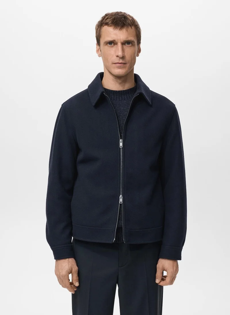 مانجو مان Wool zip-up jacket