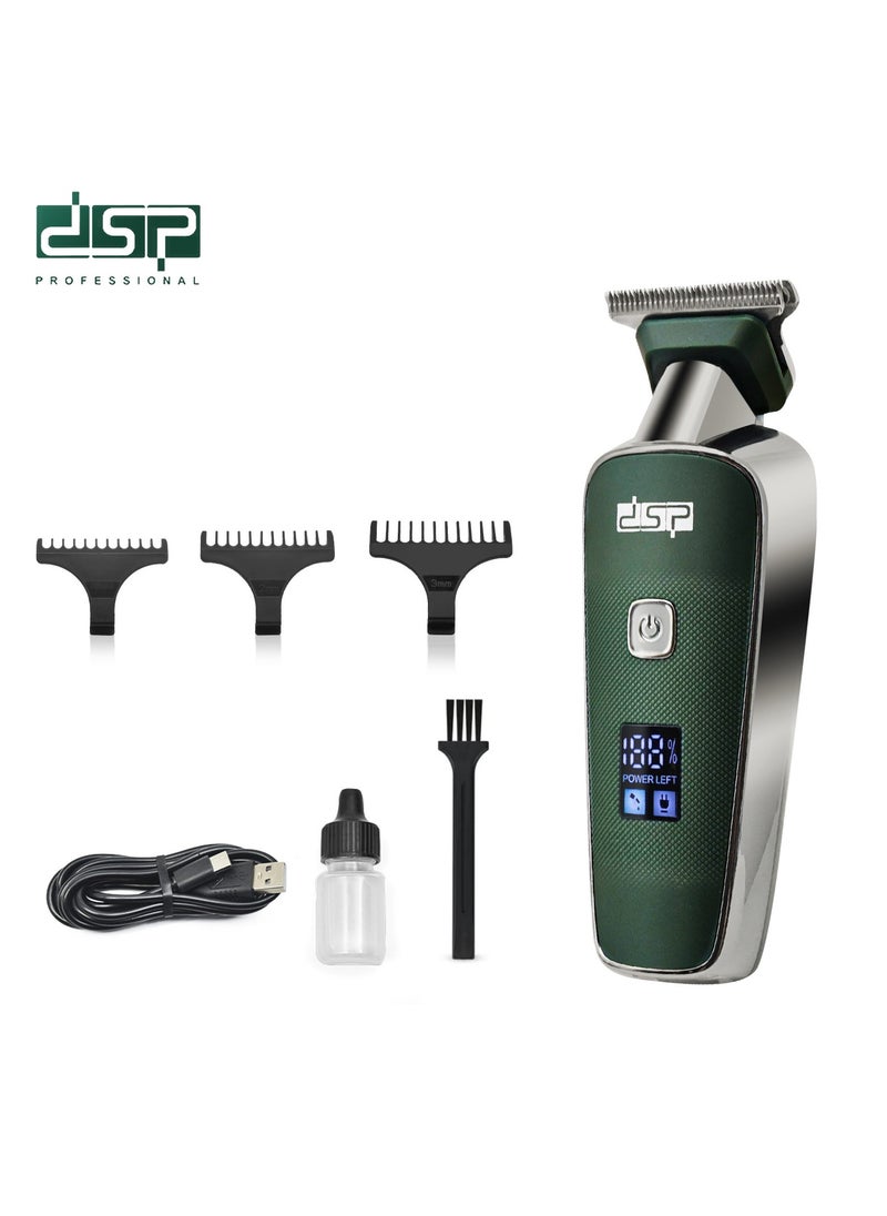 DSP USB Rechargeable LCD Digital Display Hair Clipper  - Image 1