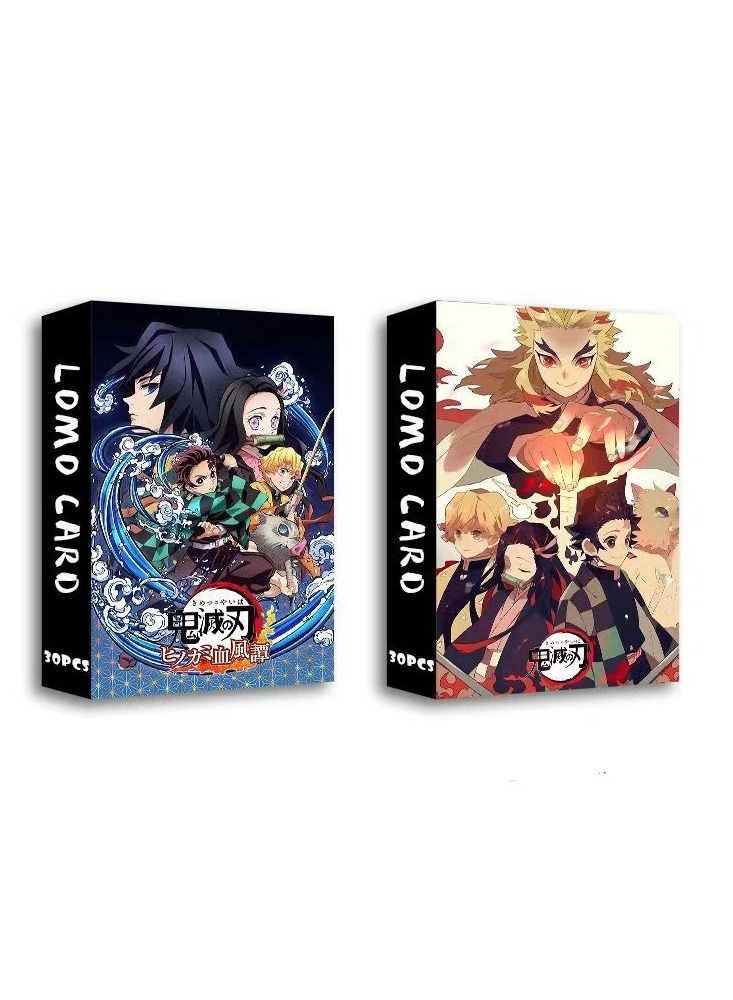 Generic 30 Pcs Anime Demon Slayer: Yaba Double Sided Lomo Card  - Image 4