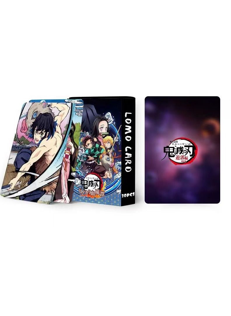 Generic 30 Pcs Anime Demon Slayer: Yaba Double Sided Lomo Card  - Image 5
