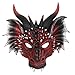 Himine Cosplay Mask Dragons Head Mask for Festival Party Halloween RedBlack - Image 3