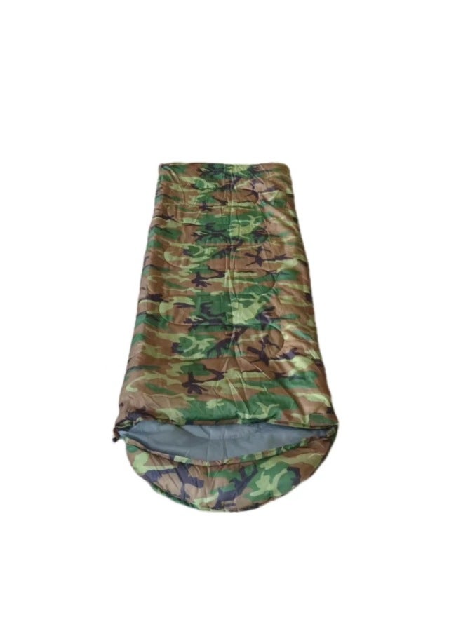 JH Adult Dirt-isolation Sleeping Bag With Hood Spring Autumn Winter Outdoor Camping - Image 1