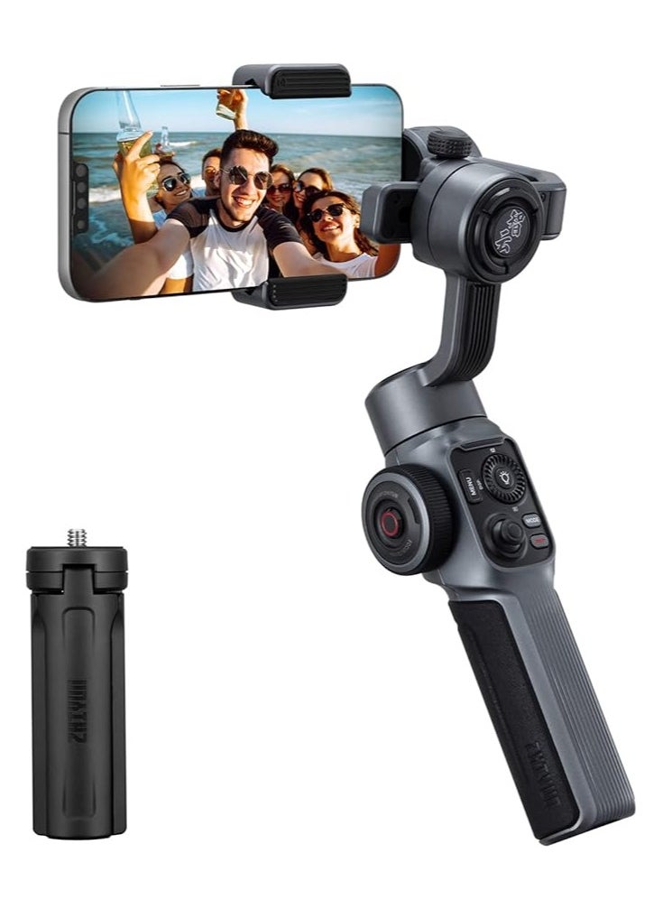 Zhiyun Zhiyun Smooth 5S Professional 3-Axis Smartphone Gimbal Stabilizer – Portable Stabilizer for Vlogging, Live Video, TikTok, YouTube – Compatible with iPhone & Android – Gray  - Image 2