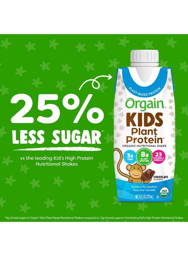 Orgain Organic Kids Nutritional Vegan Protein Shake, Chocolate - Healthy Kids Snacks, 8g Plant Protein, 23 Vitamins & Minerals, 3g Fiber, No Dairy & Soy Ingredients, Non-GMO, 8 Fl Oz (Pack of 12) - Image 3