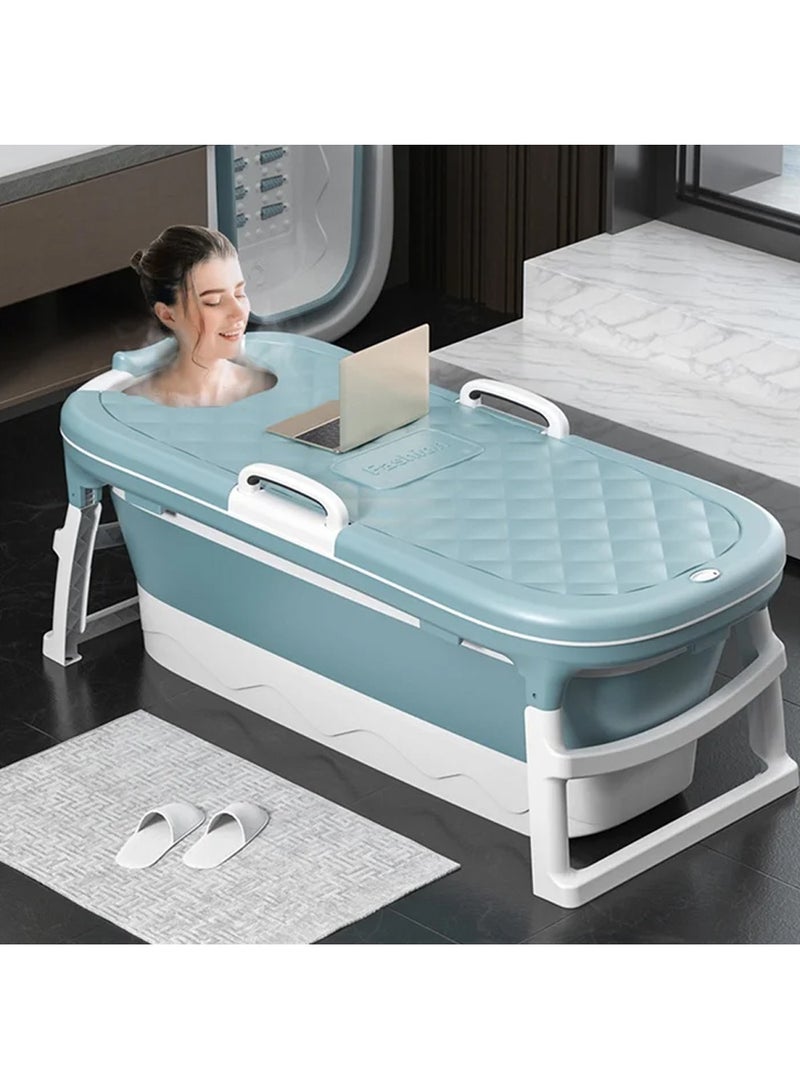 DubaiGallery Portable Bathtub Large Capacity Bath Laundry Storage Portable Pet Bathtub Bathroom Bucket Silicone Basket - Image 3