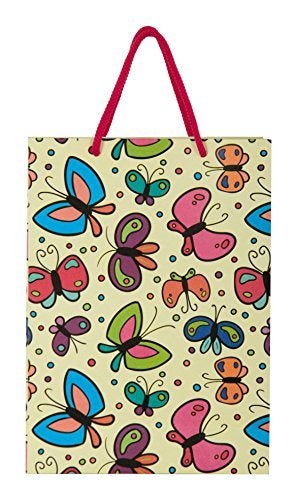Arrow Paper Bags Butterfly Design Gift Bags for Gifting, Weddings, Birthday,Holiday Presents(28 cm x 20 cm x 7.5 cm, Pack of 10)Multicolor - Image 2