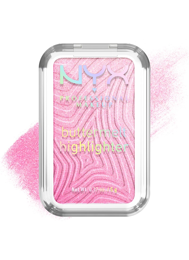 NYX PROFESSIONAL MAKEUP Buttermelt Highlighter Powder Highlighter 12 HR Wear Fade And Transfer Resistant U Butta Werk  - Image 3